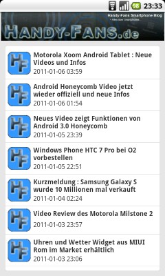 Handy-Fans.de - jetzt als App im Android Market