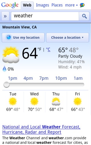 Google Wetter Web App