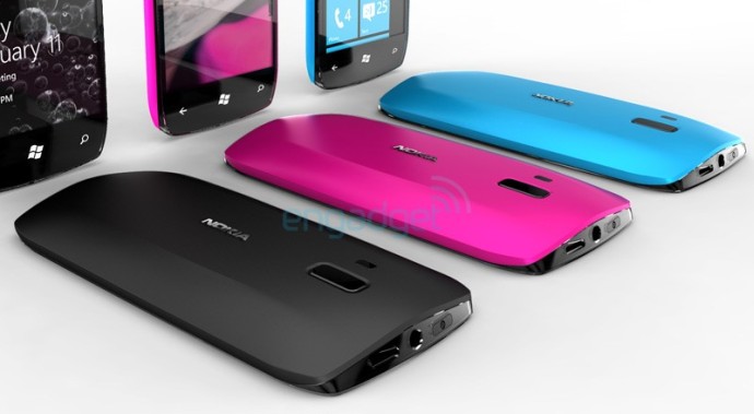 Designstudie der ersten Nokia Windows Phone 7 Geräte - Bildquelle engadget.com