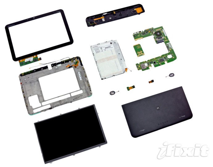 Das Xoom von Motorola in Einzelteilen - Bildquelle ifixit.com