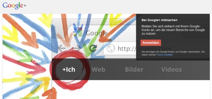 Screenshot der Google+ Seite