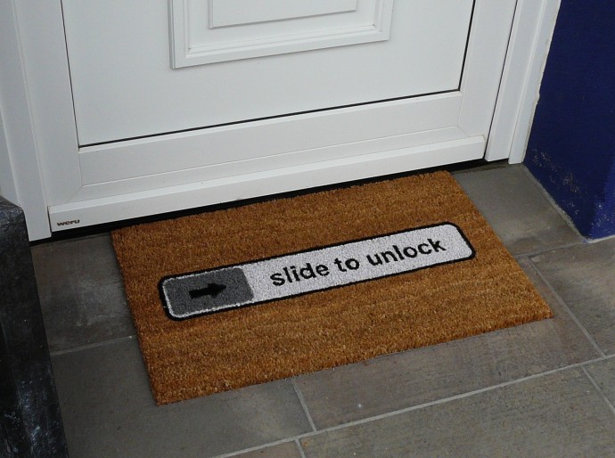 Fußmatte slide to unlock