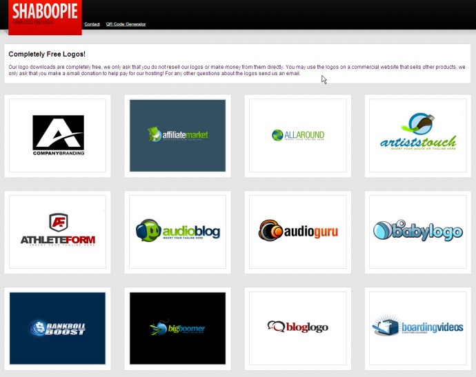 Screenshot der SHABOOPIE Webseite