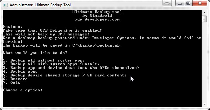 Ultimate Backup Tool für Android